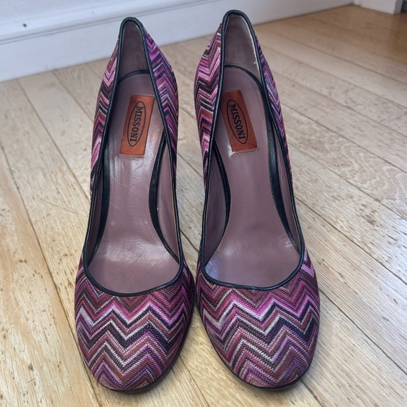 MISSONI *AUTHENTIC* Knit Zig Zag Stilettos Orange Label - Picture 5 of 14